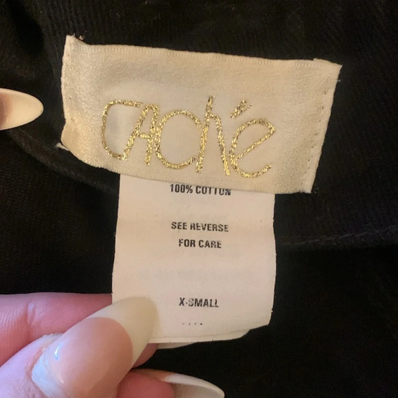 Cach’e Black Red leather color block fitted versatile Moto jacket & Skirt - Picture 5 of 10